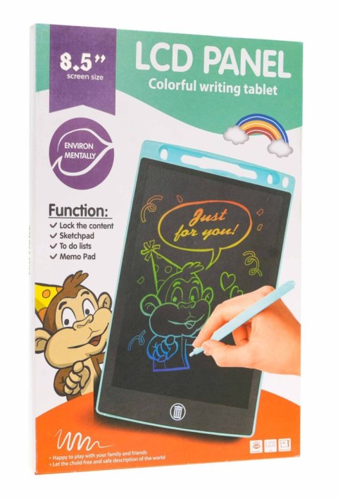 Tablet 8,5' do rysowania i pisania Czerwony Rysik Ekran LCD Zaczep na smycz