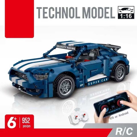 Klocki Techniczne Autko Sportowe Niebieskie 952el. Klocki Techniczne Autko Sportowe Niebieskie 952el.