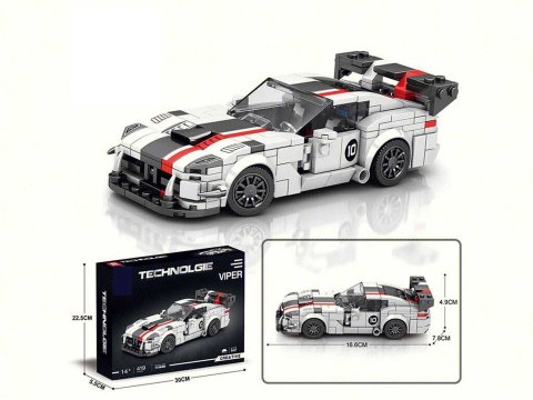 Zestaw Klocków Auto Sportowe Białe 419el. Zestaw Klocków Auto Sportowe Białe 419el.