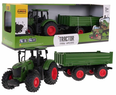 Zielony Traktor z Przyczepą Zielony Traktor z Przyczepą