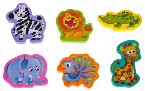 Drewniana Tablica + Puzzle Safari Drewniana Tablica + Puzzle Safari