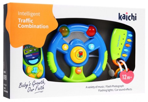 Interaktywny zestaw Kierowcy dla dzieci 3+ Kierownica + Pilot z kluczami Interaktywny zestaw Kierowcy dla dzieci 3+ Kierownica + Pilot z kluczami
