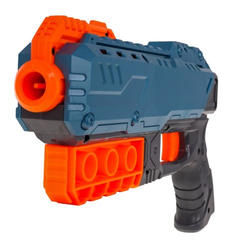 Pistolet TURBO Niebieski 6 bezpiecznych Pocisków Mechanizm ręczny
