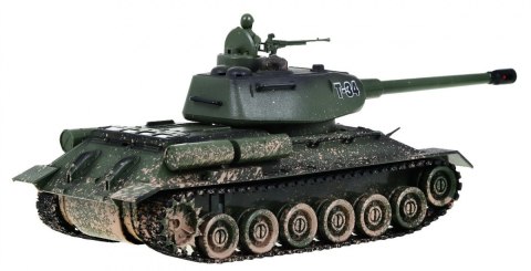 Zdalnie sterowany czołg T-34 dla dzieci 3+ Strzelający model Kamuflaż 1:28