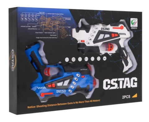 Zestaw 2 Pistoletów Laserowych dla dzieci 3+ Elektroniczny Wyświetlacz