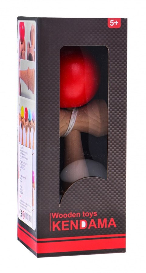 Zręcznościowa gra Kendama Drewniana zabawka Czerwona kulka