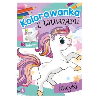 KOLOROWANKA Z TATUAŻAMI. KUCYKI