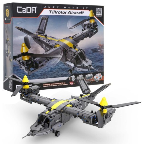 Klocki techniczne CaDA 1424 el. Helikopter Tiltrotor Aircraft dla dzieci Klocki techniczne CaDA 1424 el. Helikopter Tiltrotor Aircraft dla dzieci
