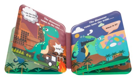Zestaw 5 Gumowych Pacynek na palce Książeczka Dinozaury Odgrywanie teatr Zestaw 5 Gumowych Pacynek na palce Książeczka Dinozaury Odgrywanie teatr