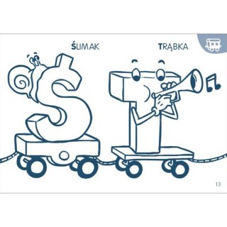 Moja kolorowanka. Literkowy pociąg