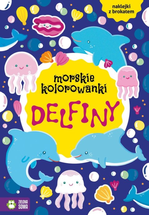 Morskie kolorowanki. Delfiny Morskie kolorowanki. Delfiny