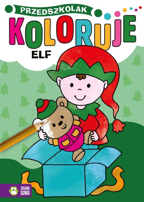 Przedszkolak koloruje. Elf Przedszkolak koloruje. Elf
