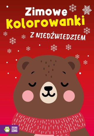 Zimowe kolorowanki z niedźwiedziem