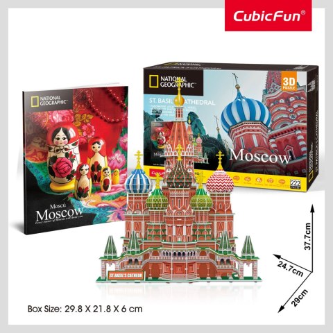 CUBIC FUN PUZZLE 3D NATIONAL GEOGRAPHIC SOBÓR ŚW. BAZYLA. CUBIC FUN PUZZLE 3D NATIONAL GEOGRAPHIC SOBÓR ŚW. BAZYLA.