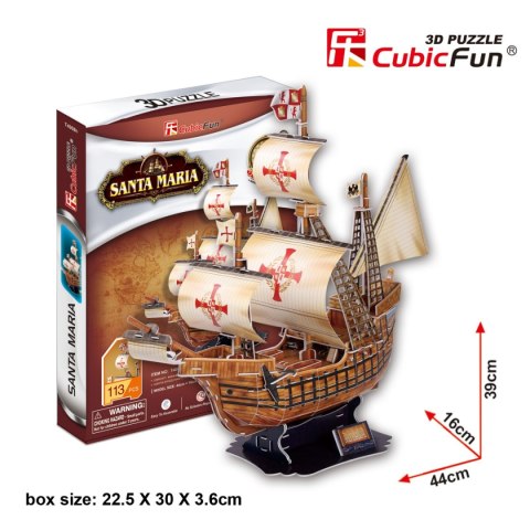 CUBIC FUN PUZZLE 3D ŻAGLOWIEC SANTA MARIA - T4008H CUBIC FUN PUZZLE 3D ŻAGLOWIEC SANTA MARIA - T4008H