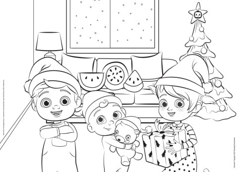 COCOMELON DWUSTRONNE PUZZLE PODŁOGOWE 2X24 ELDZIEŃ ZACZYNA SIĘ OD PIOSENKI
