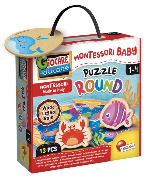 LISCIANI MONTESSORI BABY WOOD PUZZLE ROUND LISCIANI MONTESSORI BABY WOOD PUZZLE ROUND
