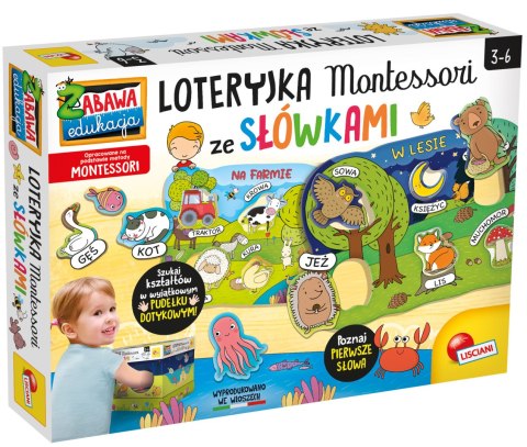 LISCIANI MONTESSORI LOTERYJKA ZE SŁÓWKAMI MONTESSORI LISCIANI MONTESSORI LOTERYJKA ZE SŁÓWKAMI MONTESSORI