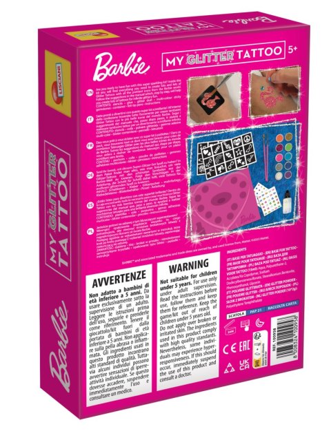 LISCIANI BARBIE BROKATOWE TATUAŻE LISCIANI BARBIE BROKATOWE TATUAŻE