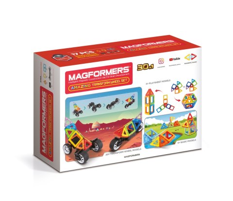 MAGFORMERS AMAZING TRANSFORM WHEEL SET 17 EL. MAGFORMERS AMAZING TRANSFORM WHEEL SET 17 EL.