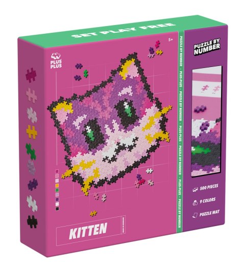 PLUS-PLUS PUZZLE BY NUMBER KOT - 500 ELEMENTÓW. PLUS-PLUS PUZZLE BY NUMBER KOT - 500 ELEMENTÓW.